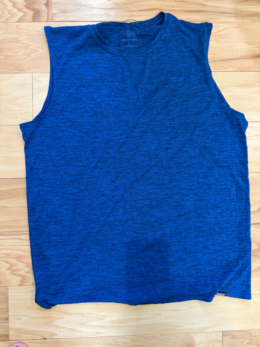 Patagonia Capilene Cool Daily Tank Top Men’s Large Blue Heather Sleeveless Shirt